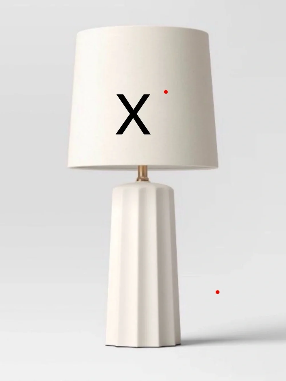 Threshold Cream Ceramic Table Lamp 24 1/2” - Shade not included NWT